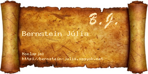 Bernstein Júlia névjegykártya